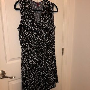 Black and white dress.